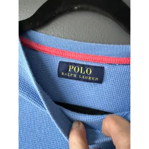 Polo Ralph Lauren Light Blue Long Sleeve Thermal Shirt with Red Logo thumbnail 6
