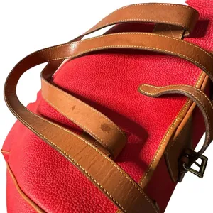 Dooney & Bourke Vintage Large Purse‎ Red Pebbled Leather Tote Bag Adjustable thumbnail 5