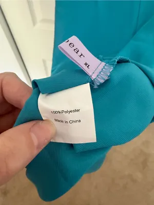 Cheibear Blue Green Teal Satin Midi Nightgown Sleep Dress Pajamas Size XL thumbnail 7