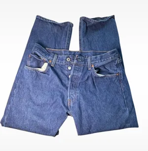 Levi's 501 Vintage 90s Button Fly Straight Leg Jeans | Dark Wash Cropped 34×27 thumbnail 1