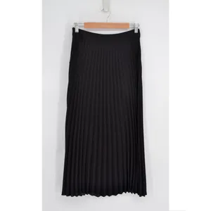 Bardot Pleated Midi Skirt Black Womens 4 XS Accordion Pleats A-Line High Rise thumbnail 4