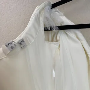 HOUSE OF CB Carlyn Ivory Satin Balloon Sleeve‎ Mini Dress XS NWOT thumbnail 6