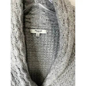 Madewell Womens Sweater Medium Gray Knit‎ Casual Career Cardigan thumbnail 4