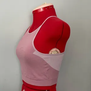 Halter Racerback Crop Top Sz L Pink thumbnail 4