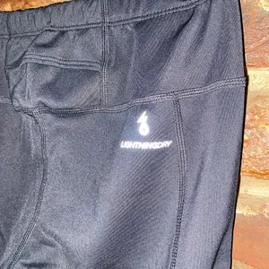 New Balance Black Coral Orange Capri Accelerate Tights Women's Size Small thumbnail 6