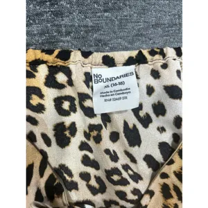 No‎ Boundaries Leopard Print Lace Up Cami Top Juniors XXL Y2K Coquette Lace Trim thumbnail 3