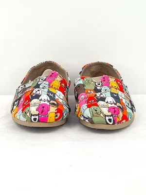 BOBS Skechers Plush Paws for Dogs Multi Dog Print Slip On Flats Women’s 8.5 thumbnail 2