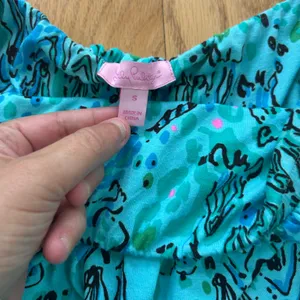 Lilly Pulitzer Size Small Morada‎ Maxi Dress Shorely Blue Strapless Animal Print thumbnail 7