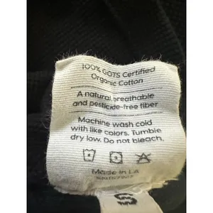 MATE the Label Organic Thermal Boxy Crop top in jet black size small thumbnail 8