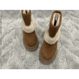 Ugg Brooklyn Sunburst Chestnut Suede Platform Boots Women's Size 10 thumbnail 5