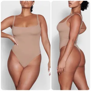 SKIMS FITS EVERYBODY SQUARE (G21) NECK BODYSUIT in Sienna. Size XS NWT thumbnail 4