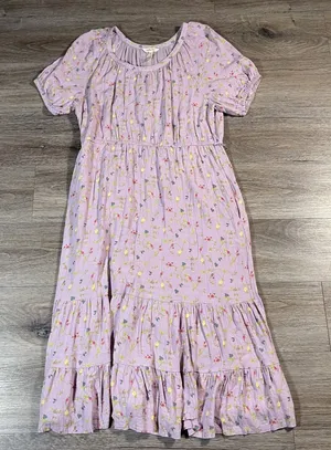 Matilda Jane Women's Dress Midi Cottagecore Feminine Floral Garden L‎ Purple thumbnail 1