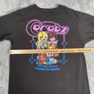Y2K Tee Shirt SZ L Bratz 2000s Graphic Grunge Fairy Skater Black Neon MGA thumbnail 8