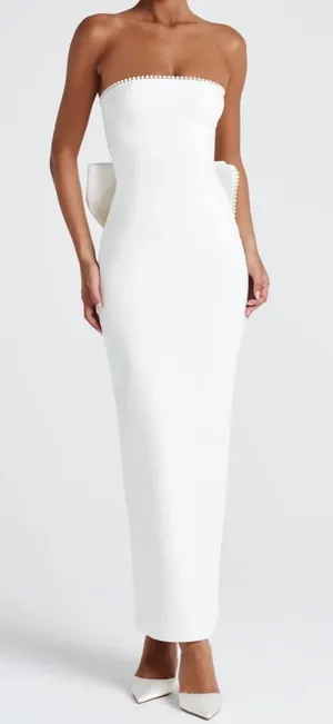 Babyboo Magnolia Maxi Dress – Ivory thumbnail 1