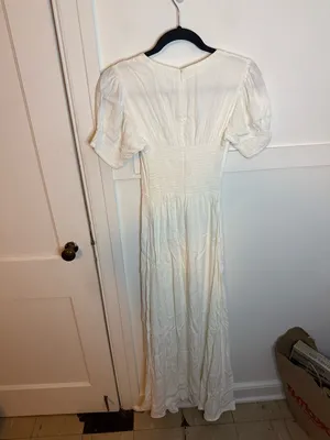 Maja Bali White Puff Sleeve Sweetheart Boho Cottagecore Maxi Dress thumbnail 8