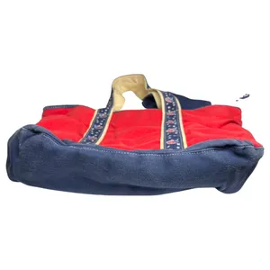 Joe Boxer red blue apples stars teacher shoulder bag patriotic tote school VTG thumbnail 3