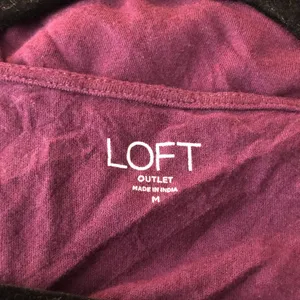 Loft Outlet Womens Purple 3/4 Sleeve Ruffle Scoop Neck Top Size M thumbnail 3