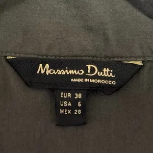 Massimo Dutti Women's Black Button Up Short Sleeve Oversized Blouse Shirt Top 6 thumbnail 3
