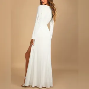 Lulus Romance for the Ages White Long Sleeve Maxi Dress thumbnail 6