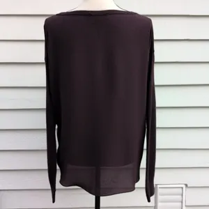 LOFT Mixed Media Sweater | Loft Maroon Mixed Media Sweater thumbnail 5