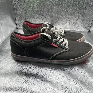Vans‎ Women's Size 8 Gray Canvas Lace-Up Sneakers Pink Lining Casual Shoes thumbnail 8