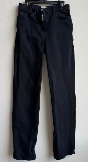 Aritzia Wilfred Size 0 / XS The Melina Jeans Straight Solid Wash Black Gray thumbnail 1