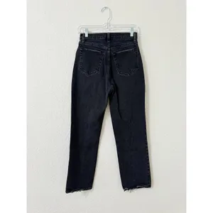 Abercrombie & Fitch The Ankle Straight Ultra High Rise Curve Love Jeans 25 Black thumbnail 3