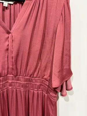 Liverpool Rose Satin Midi Dress Large thumbnail 5