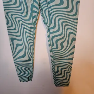 Vitality Womens Leggings Habitat Green Wave Workout Athletic Large thumbnail 3