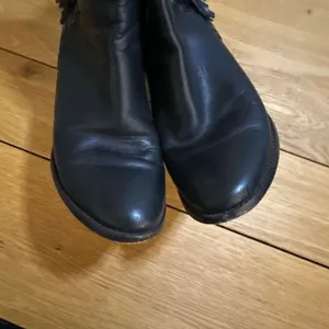 Trask Shelby Black Western Leather Ankle Boot Bootie 9.5 Black thumbnail 9