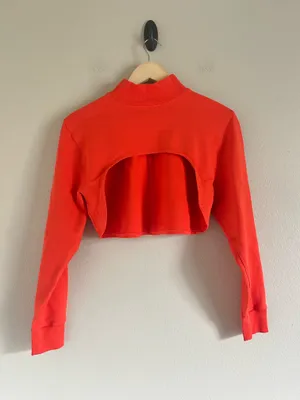 Lulu Townsend Lululemon Orange LA Reversible Mock Neck Sz 8 thumbnail 4