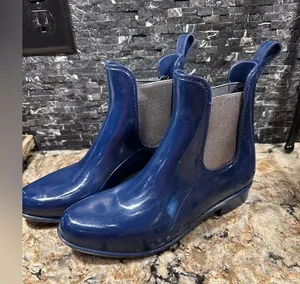 Ralph Lauren Pull on Rain Boot Blue Metallic Muck Boots Womens Sz 6 thumbnail 1