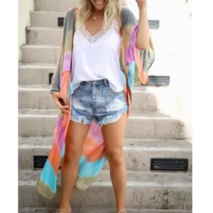 Boho Colorfully Summer Kimono (Restock!!) Multiple thumbnail 7
