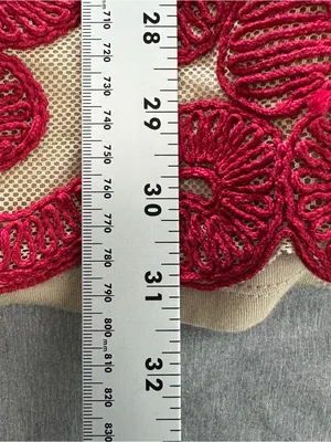 NBD Red Nude Embroidered Lace Mini Dress XS Open Back thumbnail 9