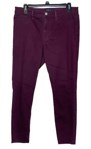 Gap Women's Favorite Jegging Mom‎ Jeans Mid-Rise Stretch Cotton Purple Size 8/29 thumbnail 1