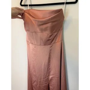 After Six Copper Penny Satin Convertable Gown Size 4 $269 6898 NEW thumbnail 7