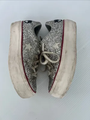 Converse X Chiara Ferragni Glitter Platform Shoes Size 7 thumbnail 7