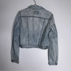 Loft Medium Light Wash Denim Jean Jacket‎ thumbnail 2