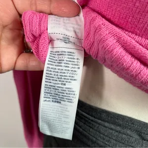 Abercrombie & Fitch Vtg Y2K‎ Pink Green Moose Logo V Knit Sweater Womens Small thumbnail 6
