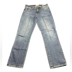 Frame Le High Straight Leg Denim Jeans Womens Size 26 Pintucked Boylston Wash thumbnail 3