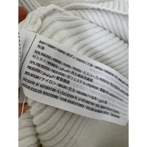 Abercrombie & Fitch Slip Midi Sweater Dress Size XL V-Neck Spaghetti Strap White thumbnail 7