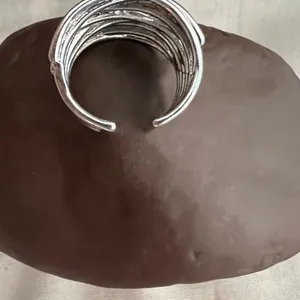 Silver metal stacked wired layer ring thumbnail 6