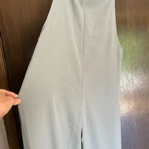 Sage Green Jumpsuit with Wide-Leg Cut, pockets, size Small thumbnail 2