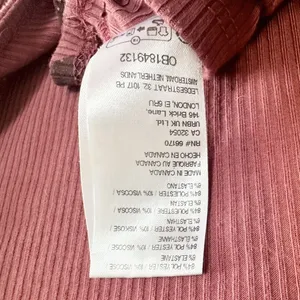 UO Nadia Rose Print Low Open Back Top M Pink Mauve Ribbed Knit ASO Bel-Air Amira thumbnail 11