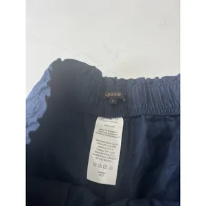 Quince Women's 100% European Linen High Waisted Shorts Deep Navy Size L thumbnail 4