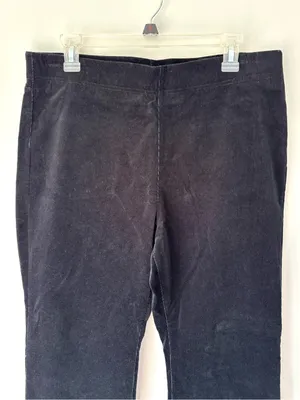 Soft Surroundings Black Ribbed Corduroy Bootcut Pants thumbnail 2