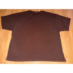 Foxy Kind Oversized Boyfriend Ribbed Tee Brown Short Sleeve Crew Neck Top S/M thumbnail 5