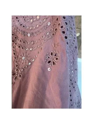 Torrid Women's Plus Size 5 Purple Eyelet Cold Shoulder Blouse thumbnail 11