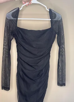 Princess Polly Dress Black Long Sleeve thumbnail 1