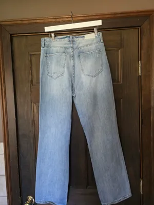 O pistola Distressed Faded Light Blue Denim Jeans Button Fly Sz 28 thumbnail 4